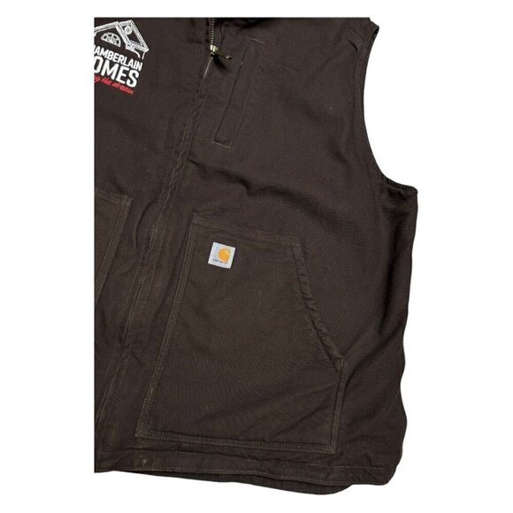 CARHARTT Canvas Sherpa Fleece Lined Winter Outdoor Womens Work Vest Womens XL - Picture 4 of 5